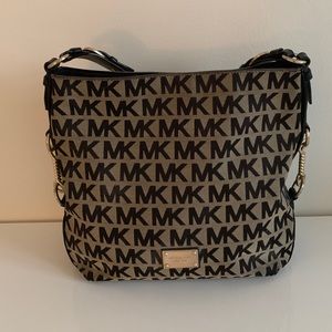 Black Michael Kors Logo Shoulder Bag